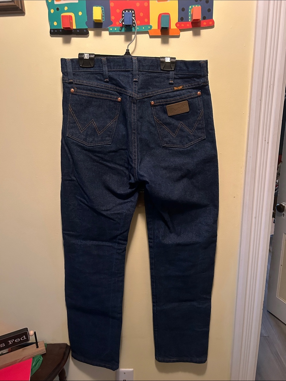 Wrangler Men's Cowboy Cut Regular Jeans in Dark Blue 32x32